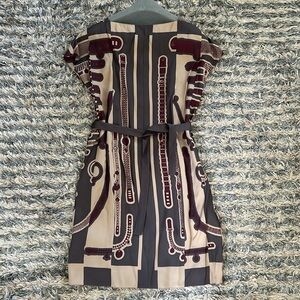 layered dress uk self-portrait - Gold Metallic Tiered Dress